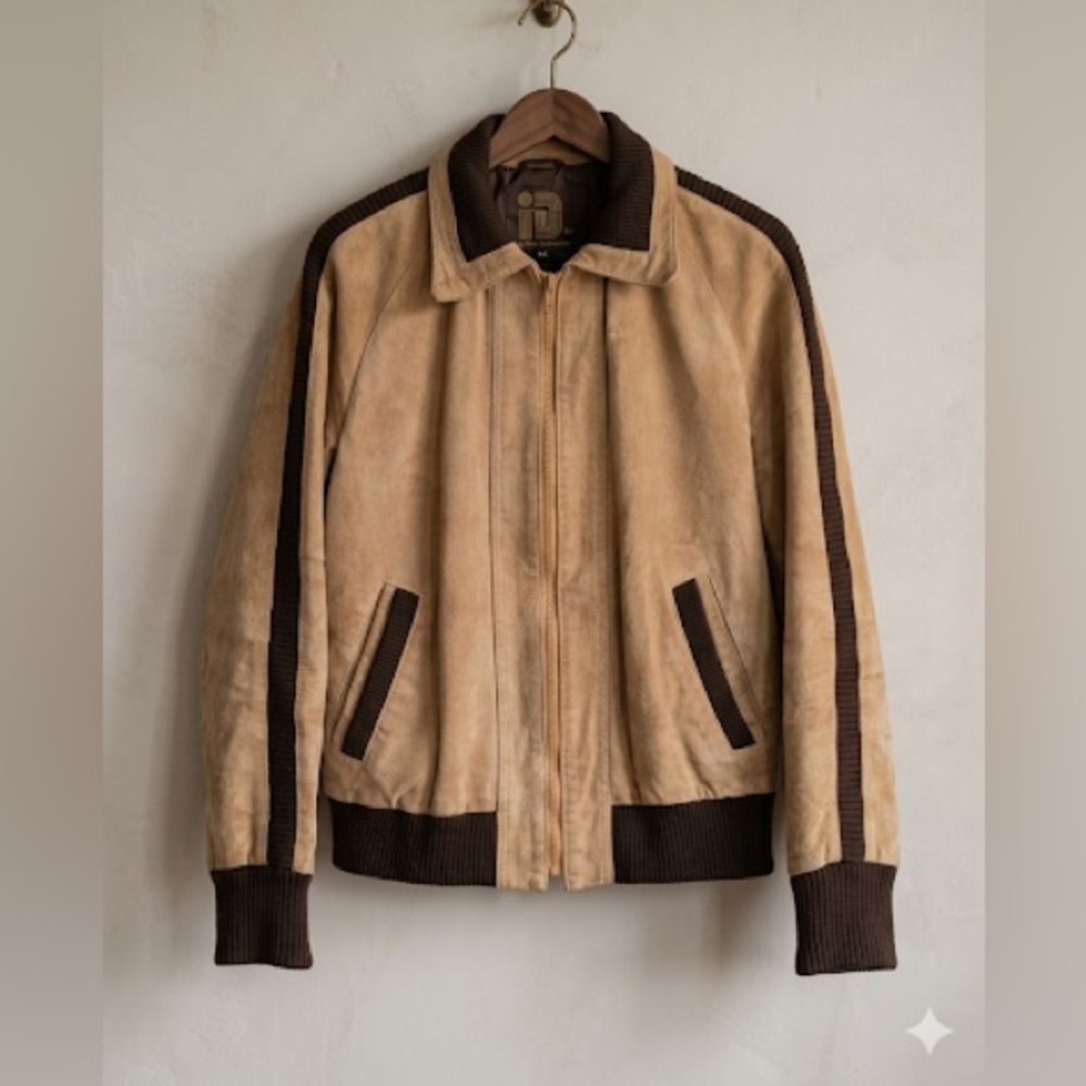 Rare 1970’s iDi by Rice Sportswear •Two-Tone Suede Racing Jacket - Candian Made